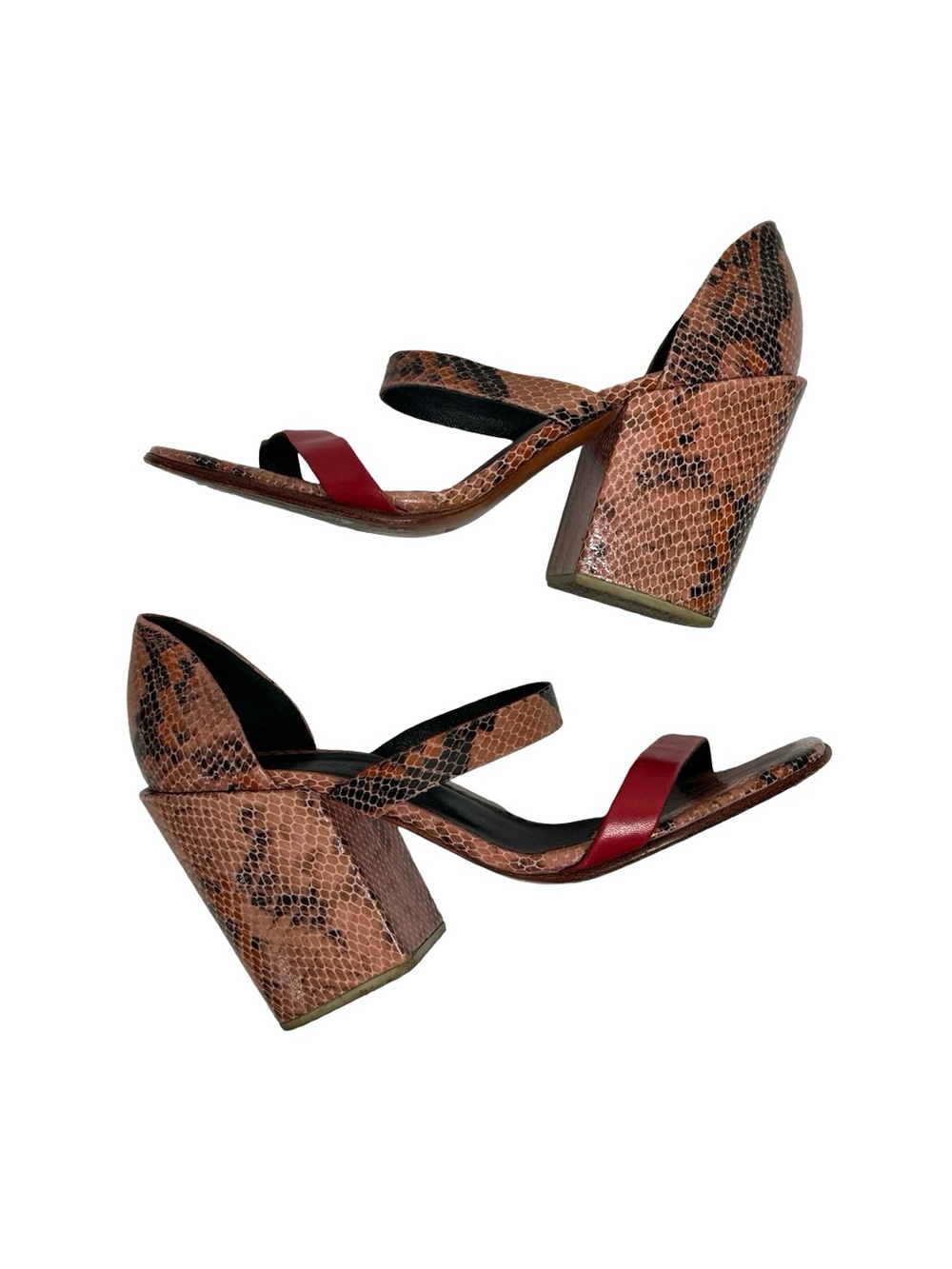 Rachel Comey | Lico Block Heel Sandal in Pink Snake 7